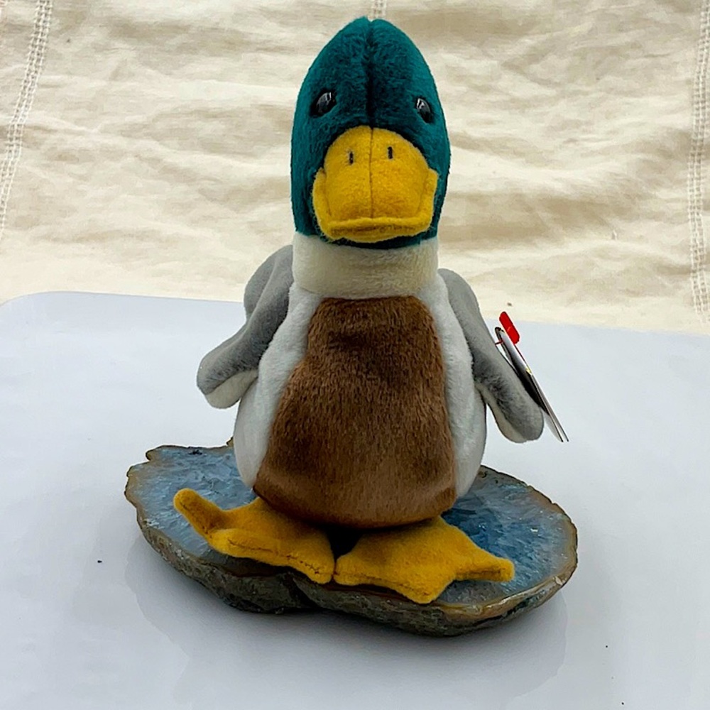 Retired 1997 “Jake” The Drake Duck Beanie Baby. Tush Tag Error:1998 Born 1997 - Picture 5 of 8